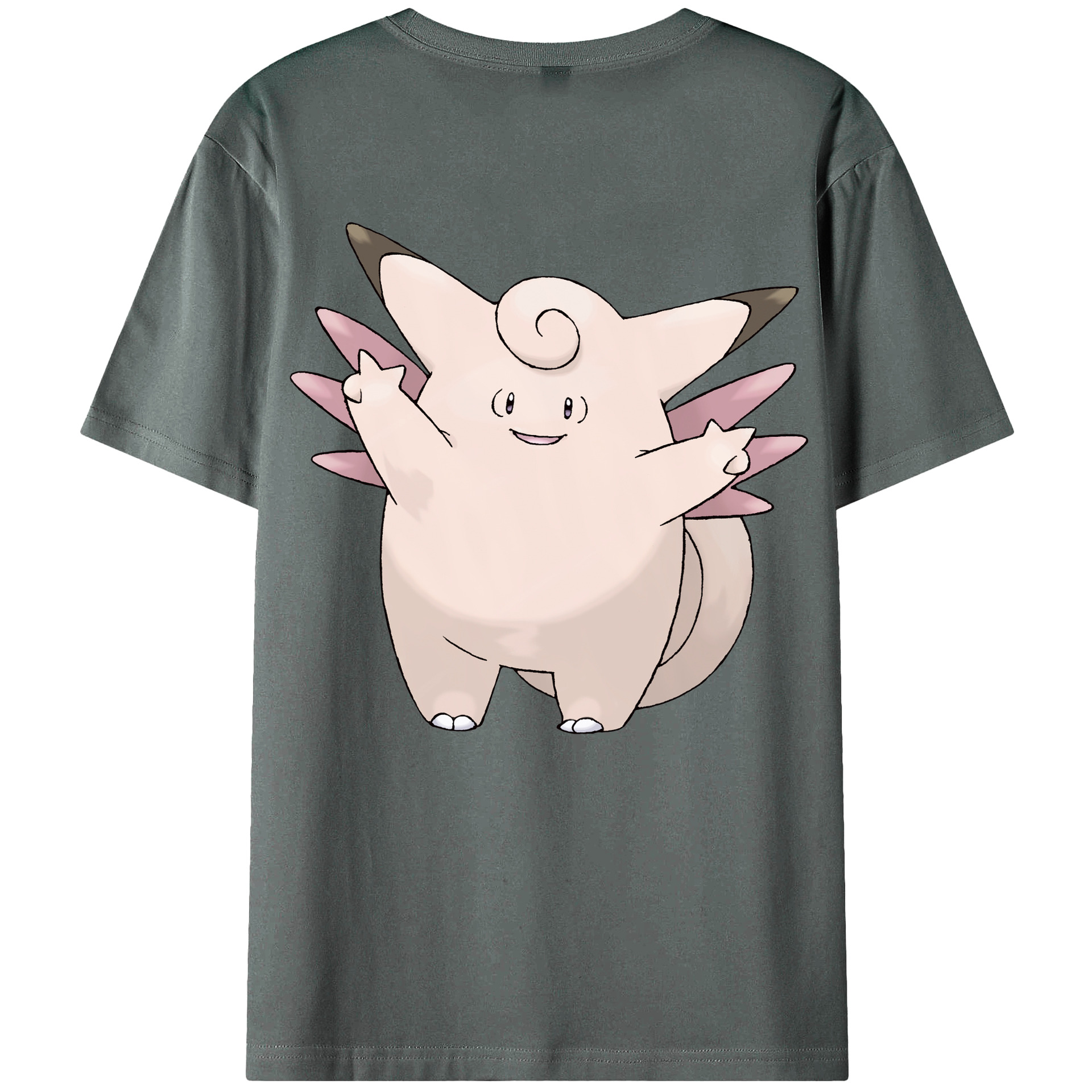 （画像用） ポケットモンスター Pokémon 綿100％ メンズ半袖Tシャツ（バックプリント） 通気性